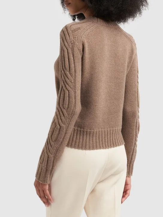 Max Mara   Berlina cashmere side braid sweater 