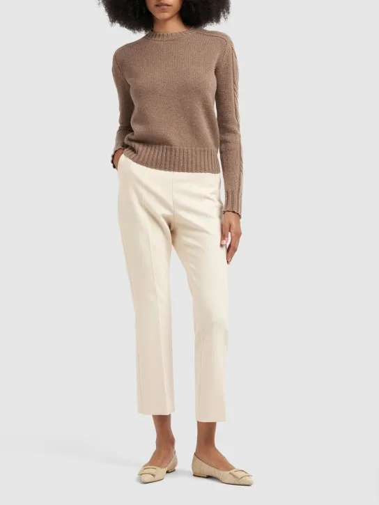 Max Mara   Berlina cashmere side braid sweater 