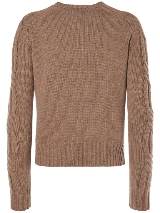 Max Mara   Berlina cashmere side braid sweater 