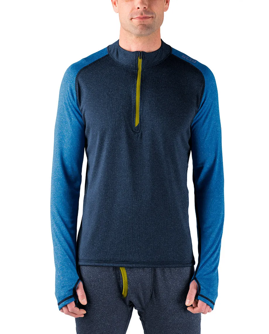 Men's Basis Power Wool Zip Neck-2018