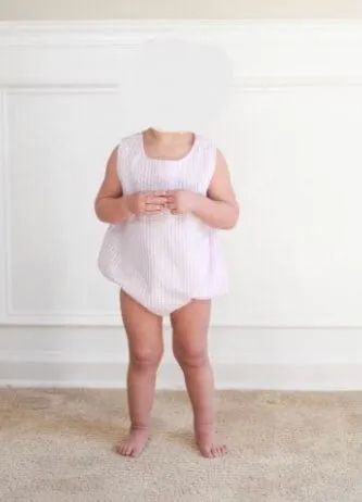 Monogram Baby Unisex Seersucker Sunsuit Romper