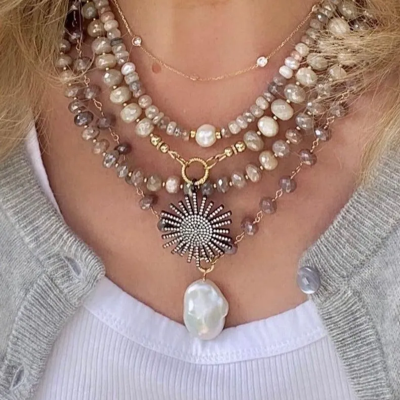 Moonstone Necklace - Chioccolato