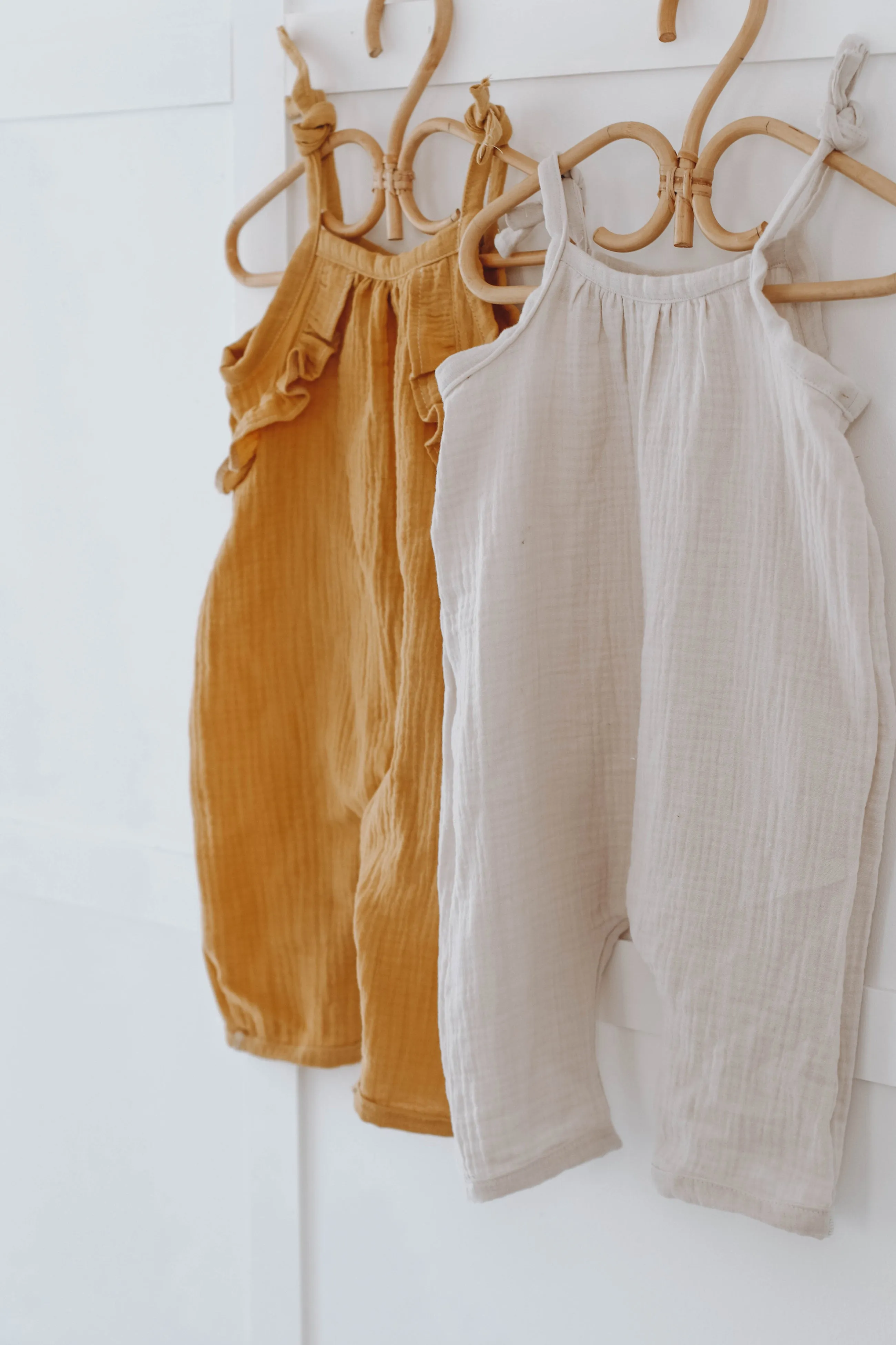 Muslin long leg romper with frills/ without frills