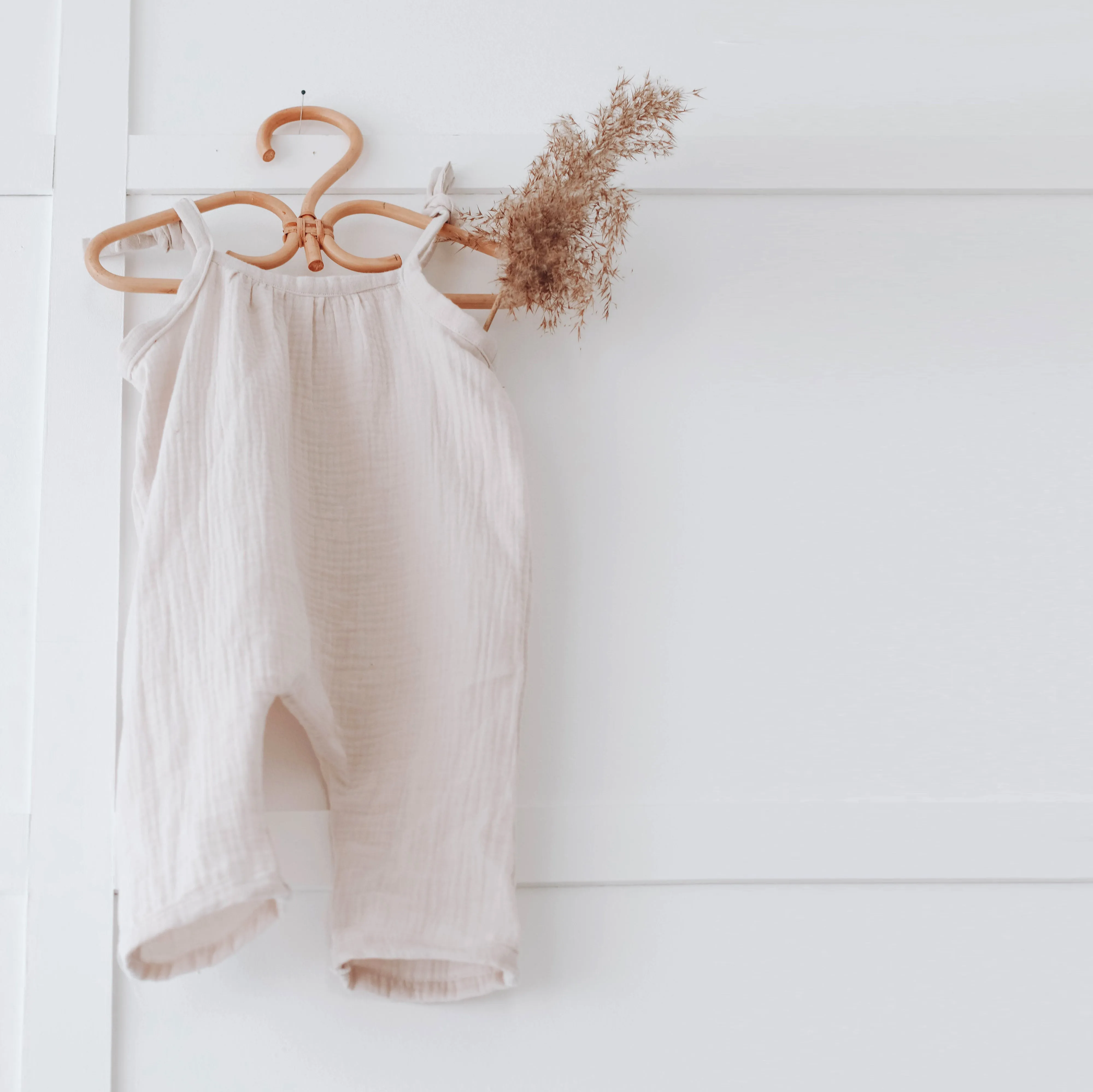Muslin long leg romper with frills/ without frills