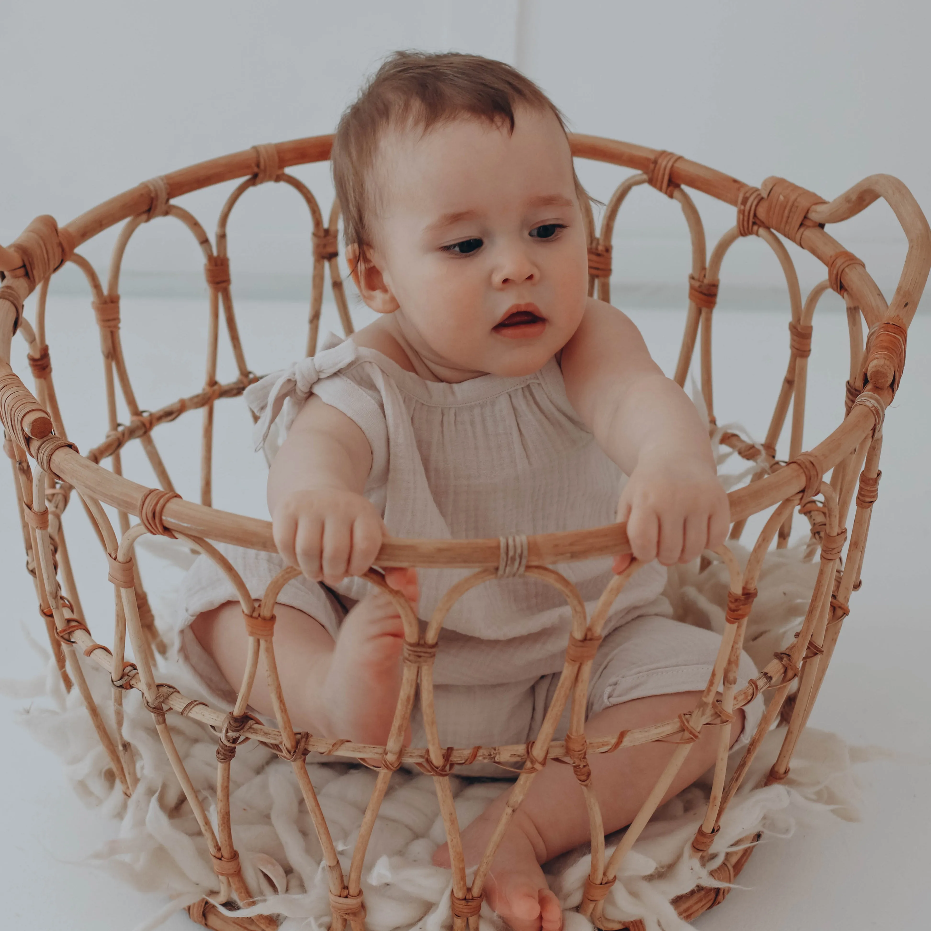 Muslin long leg romper with frills/ without frills