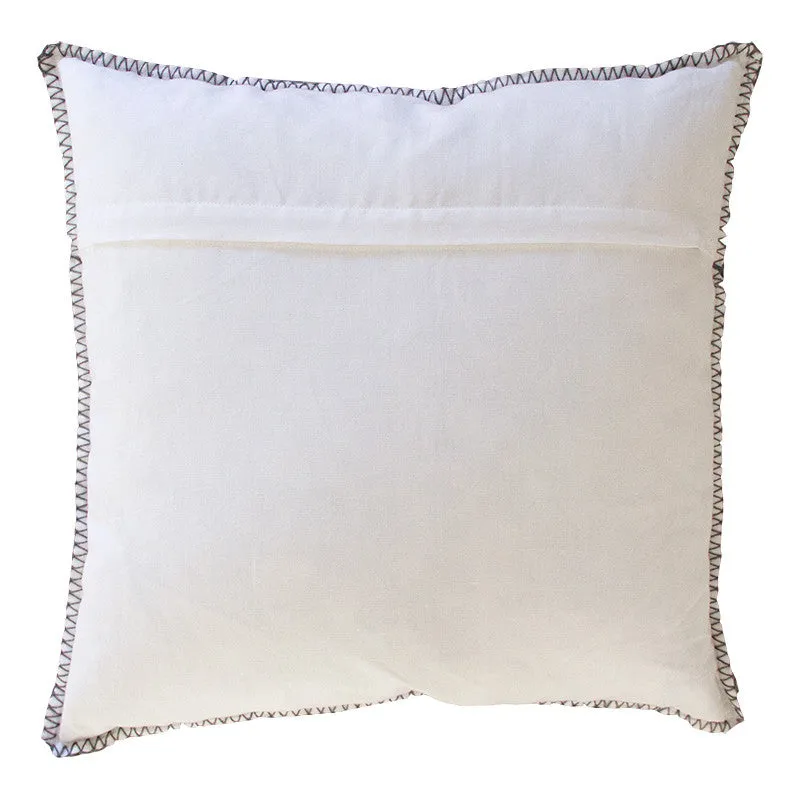 NAVY / GREY MERINO WOOL BLEND CUSHION 45cm x 45cm