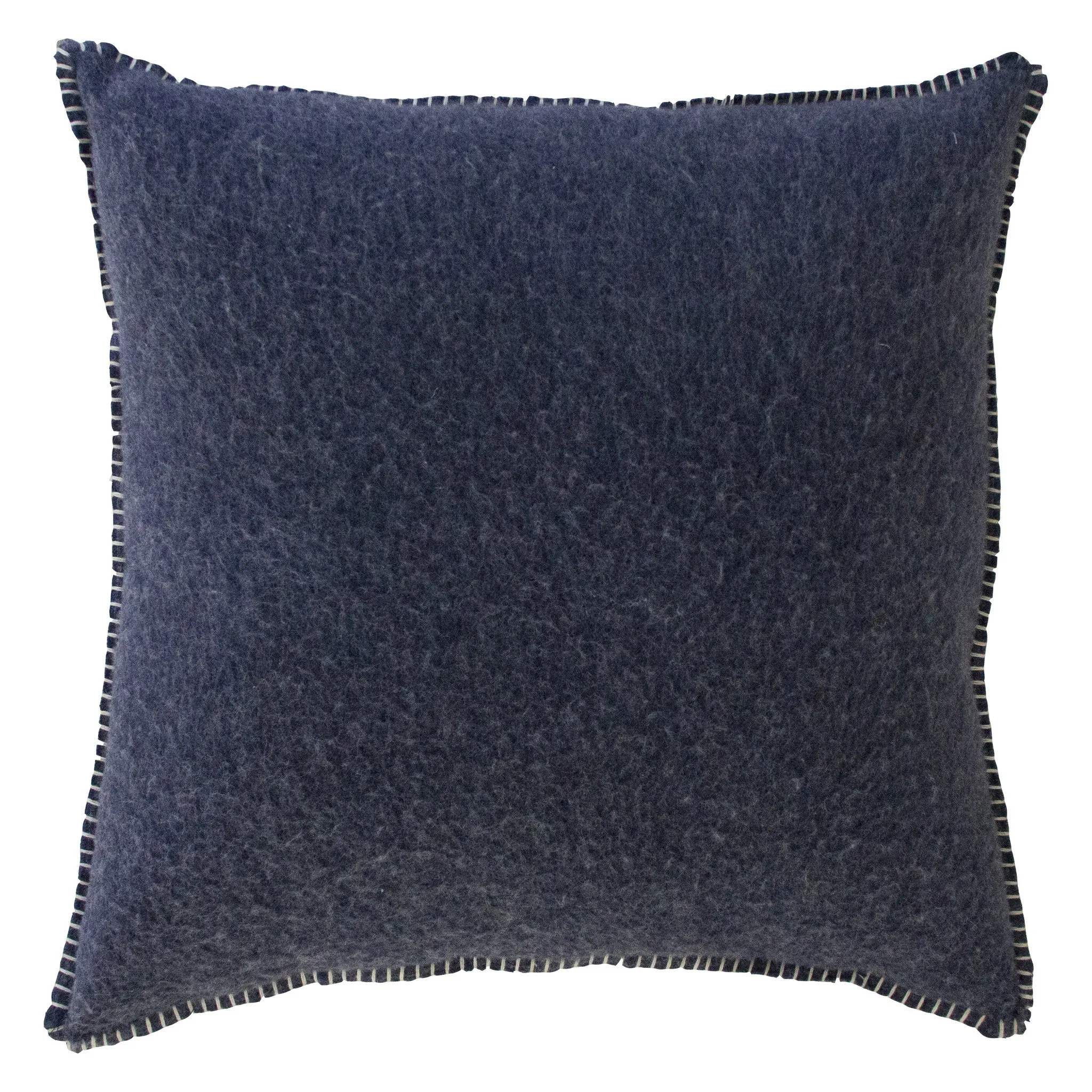 NAVY MERINO WOOL BLEND CUSHION 55cm x 55cm
