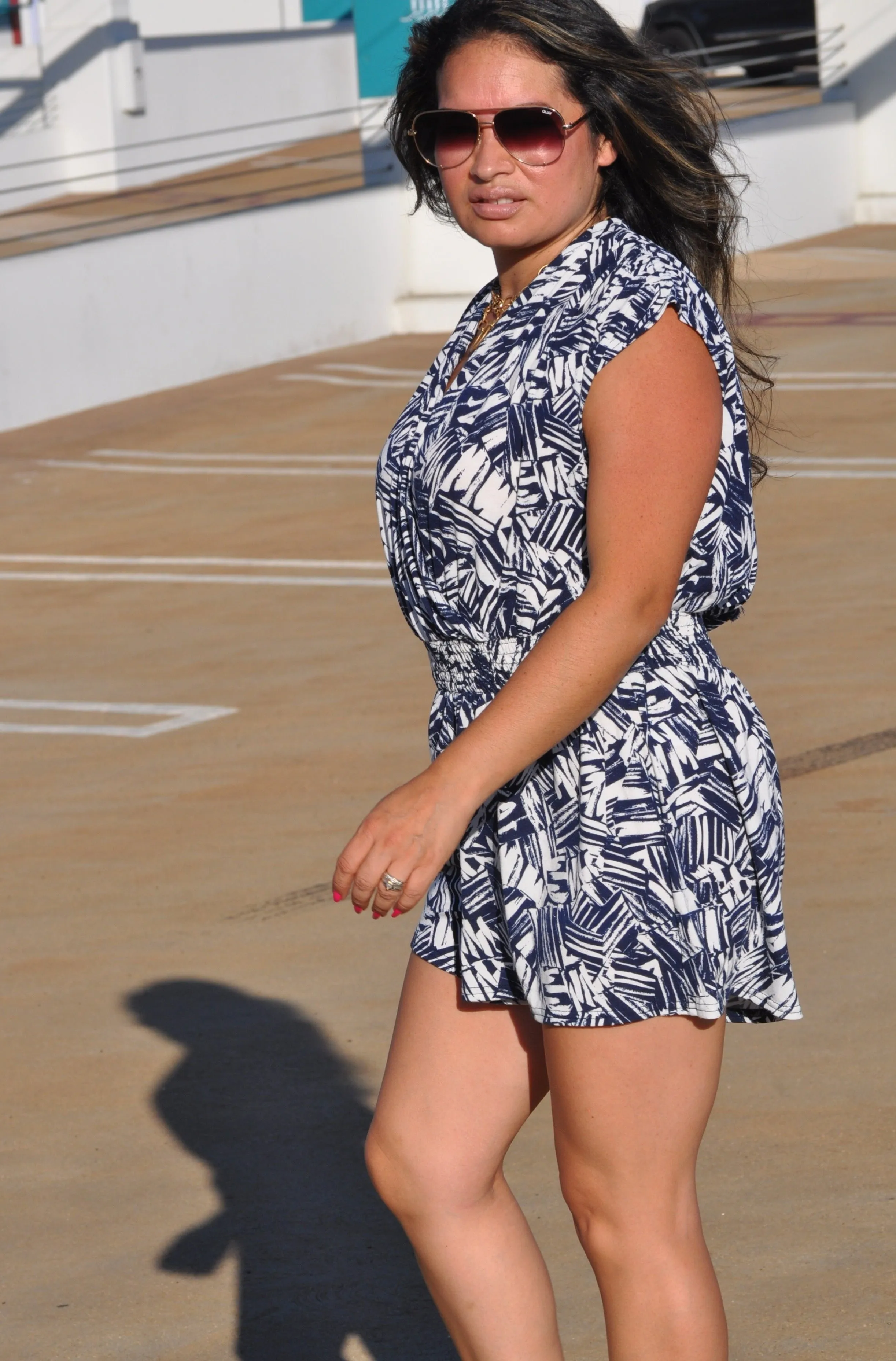 Navy Romper