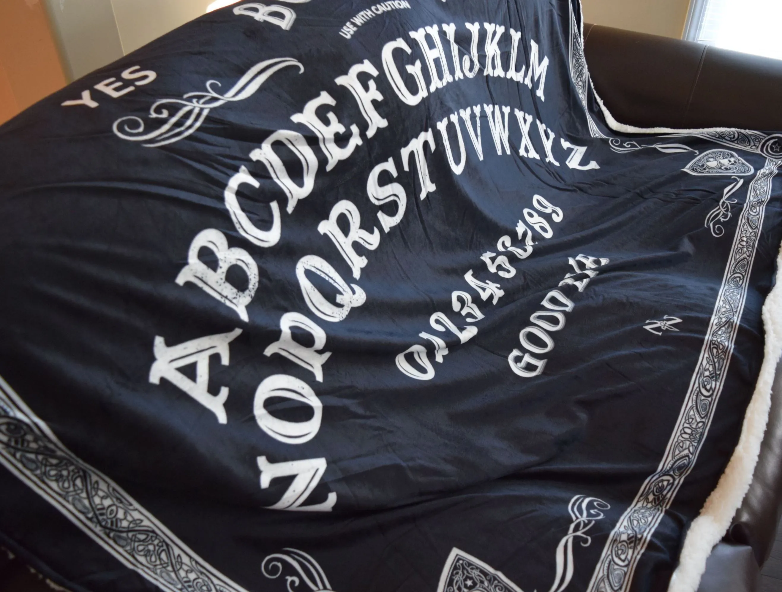 Nemesis Now Ouija Board Print Warm Blanket for Bed Couch Living Room All Season