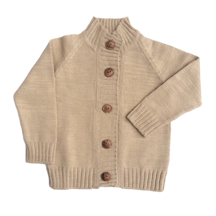 Oatmeal Merino Wool Cardigan