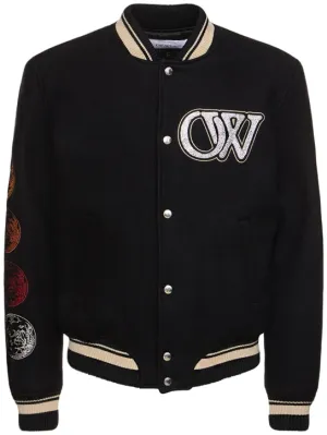 Off-White   Cryst Moon Phase wool varsity jacket 