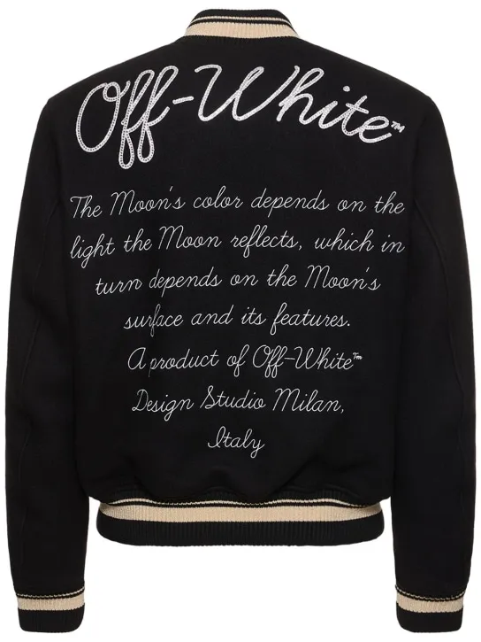 Off-White   Cryst Moon Phase wool varsity jacket 