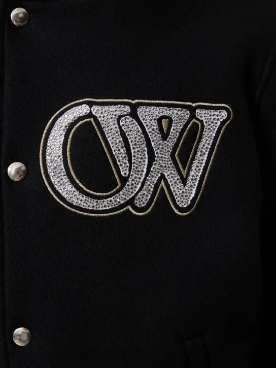 Off-White   Cryst Moon Phase wool varsity jacket 
