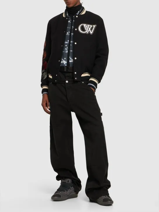 Off-White   Cryst Moon Phase wool varsity jacket 
