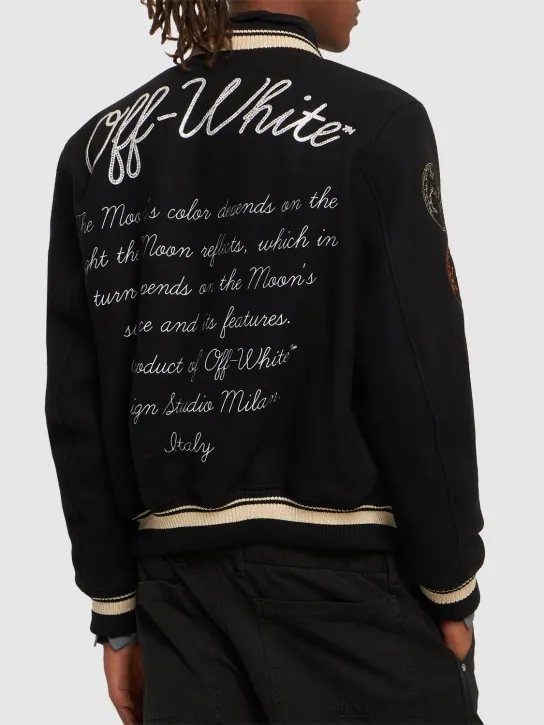 Off-White   Cryst Moon Phase wool varsity jacket 