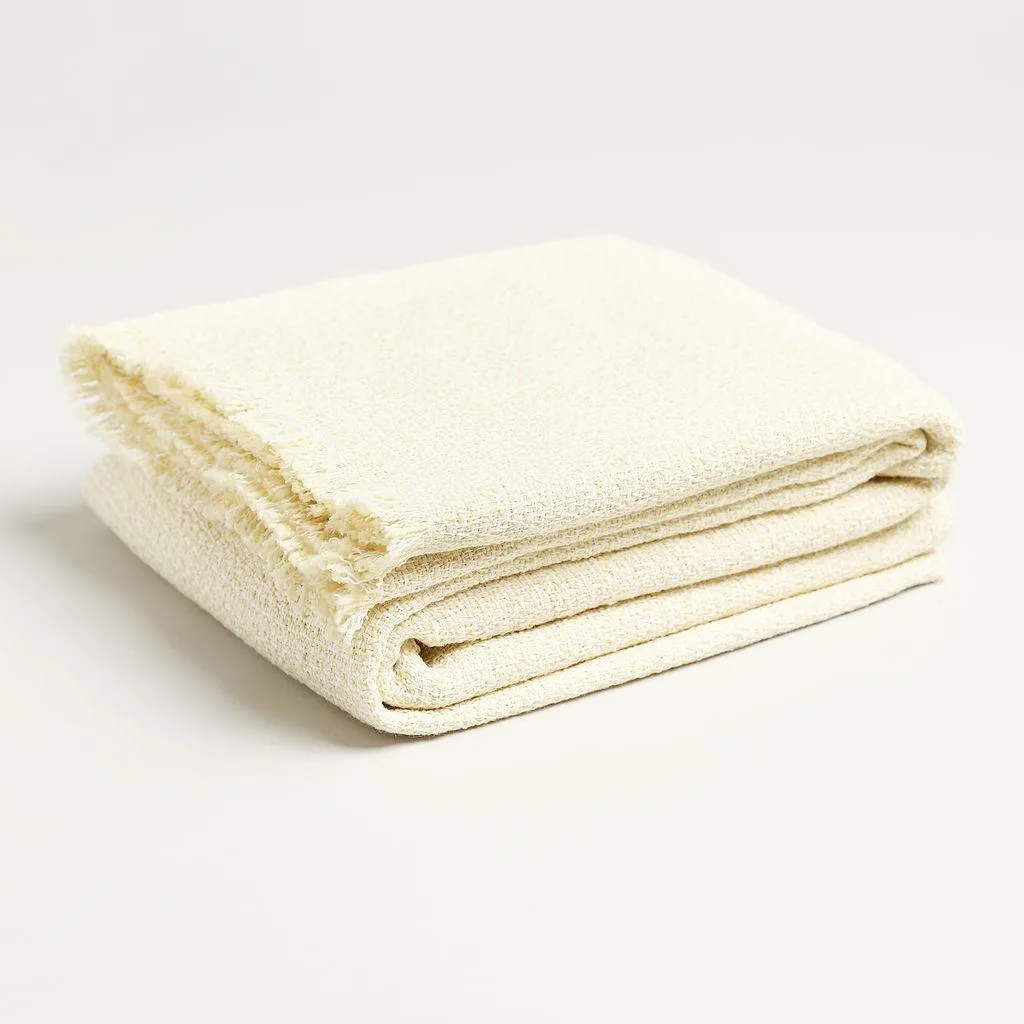 Plain Color Textured Throw Blankets 52" X 70"  1.5" FRINGE