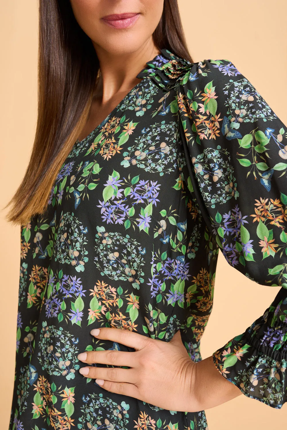 Printed Frill Detail Tunic