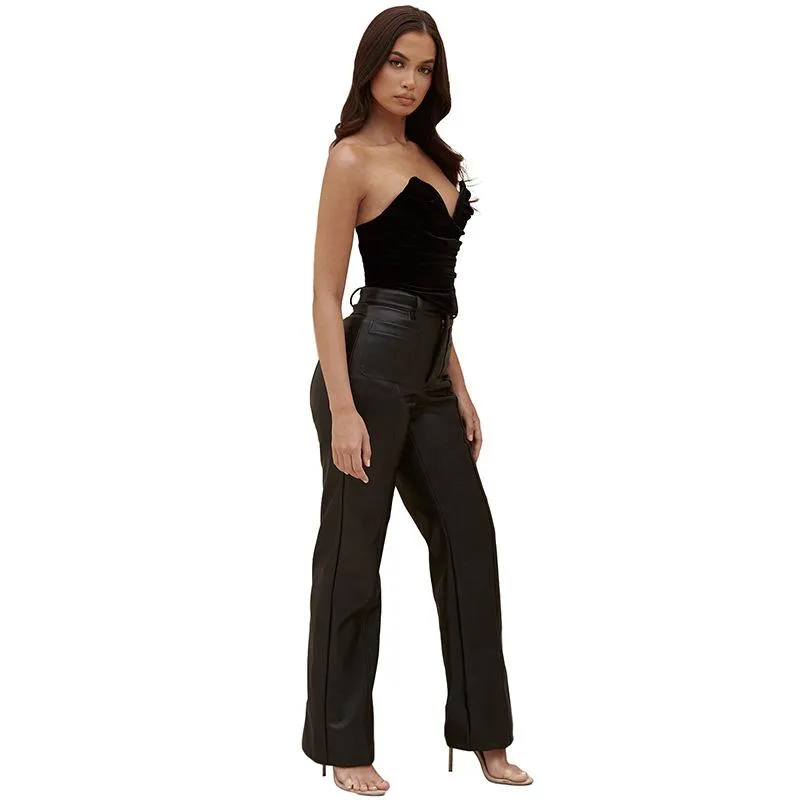 PU Motorcycle style PU Trousers