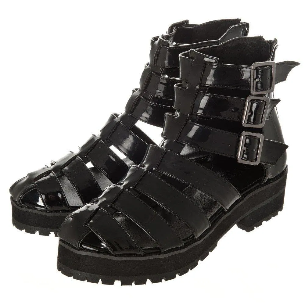 Rome Triple Buckle Cleated Sole Gladiator Sandal