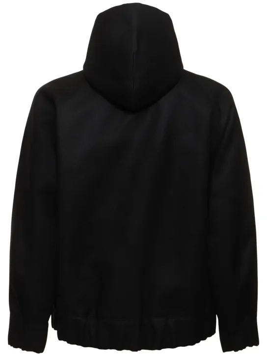 Sacai   Cotton blend zip hoodie 