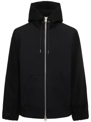 Sacai   Cotton blend zip hoodie 