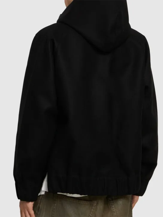 Sacai   Cotton blend zip hoodie 
