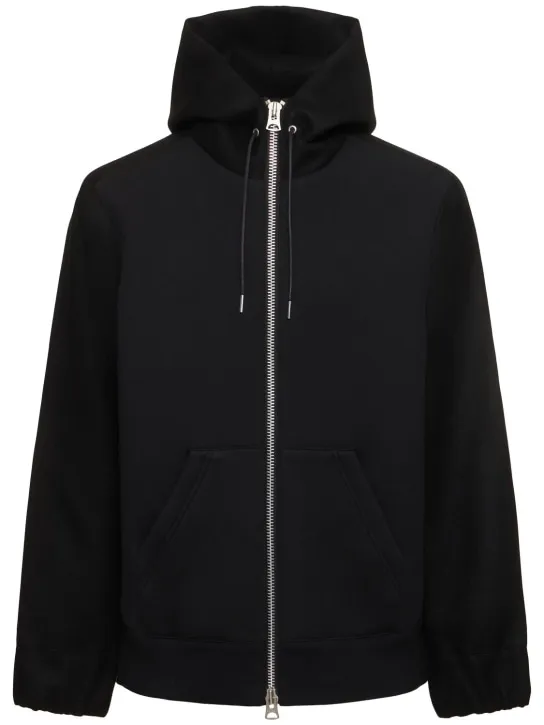 Sacai   Cotton blend zip hoodie 
