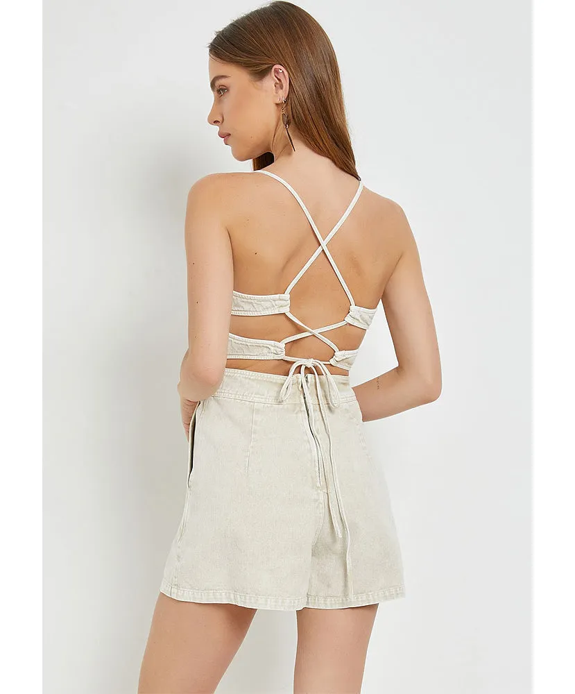 Saturdays Down South Denim Romper