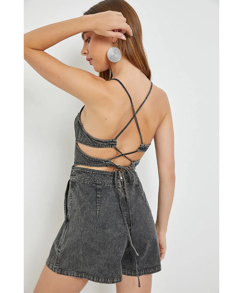 Saturdays Down South Denim Romper