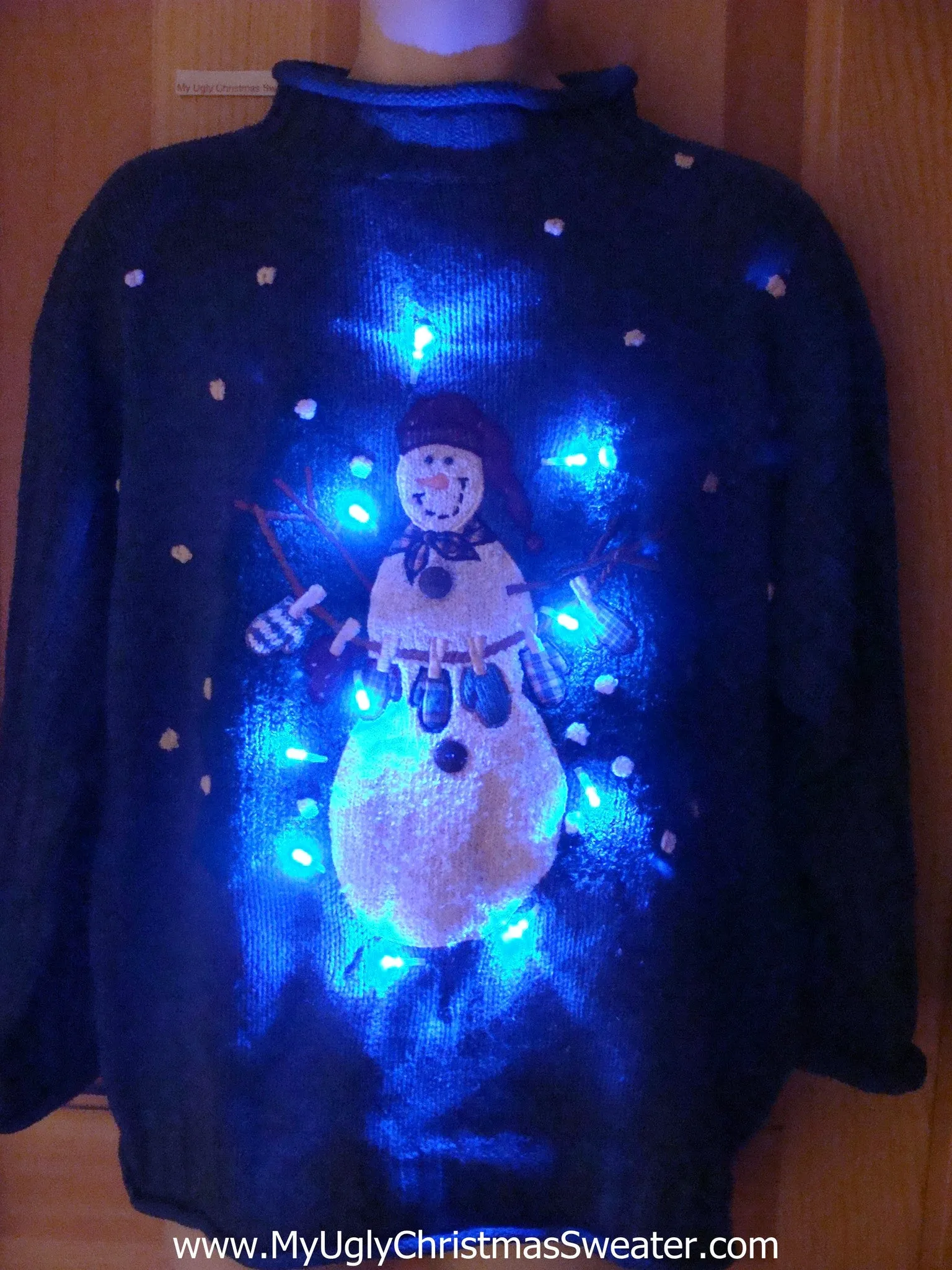 Snowman Laundry Light Up Ugly Christmas Sweater