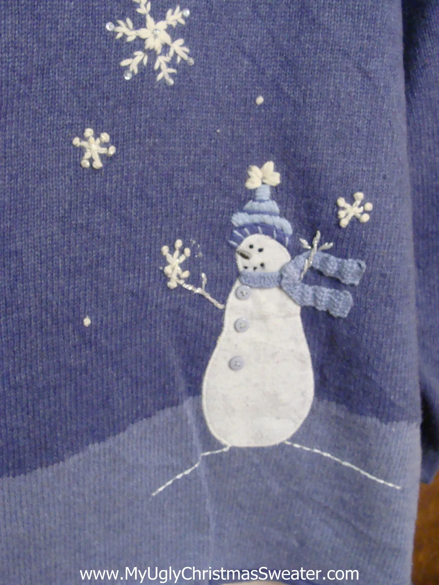 Snowman Pregame Party Cute Christmas Sweater with Lights