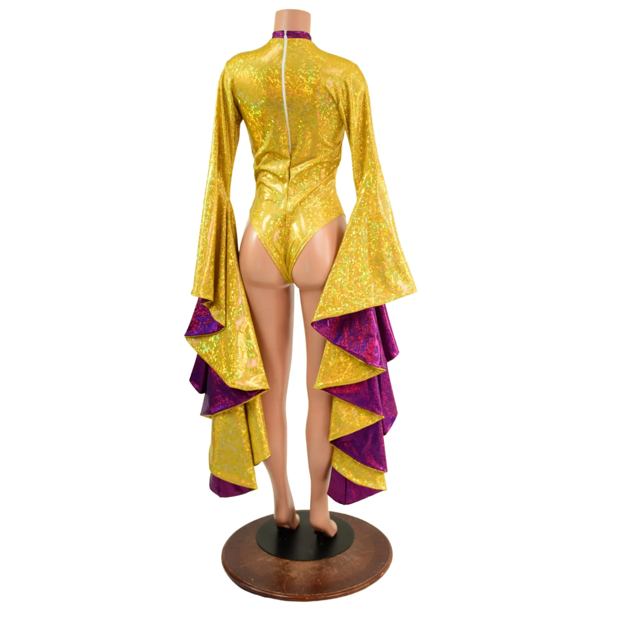 Sorceress Sleeve Romper with Keyhole Neckline
