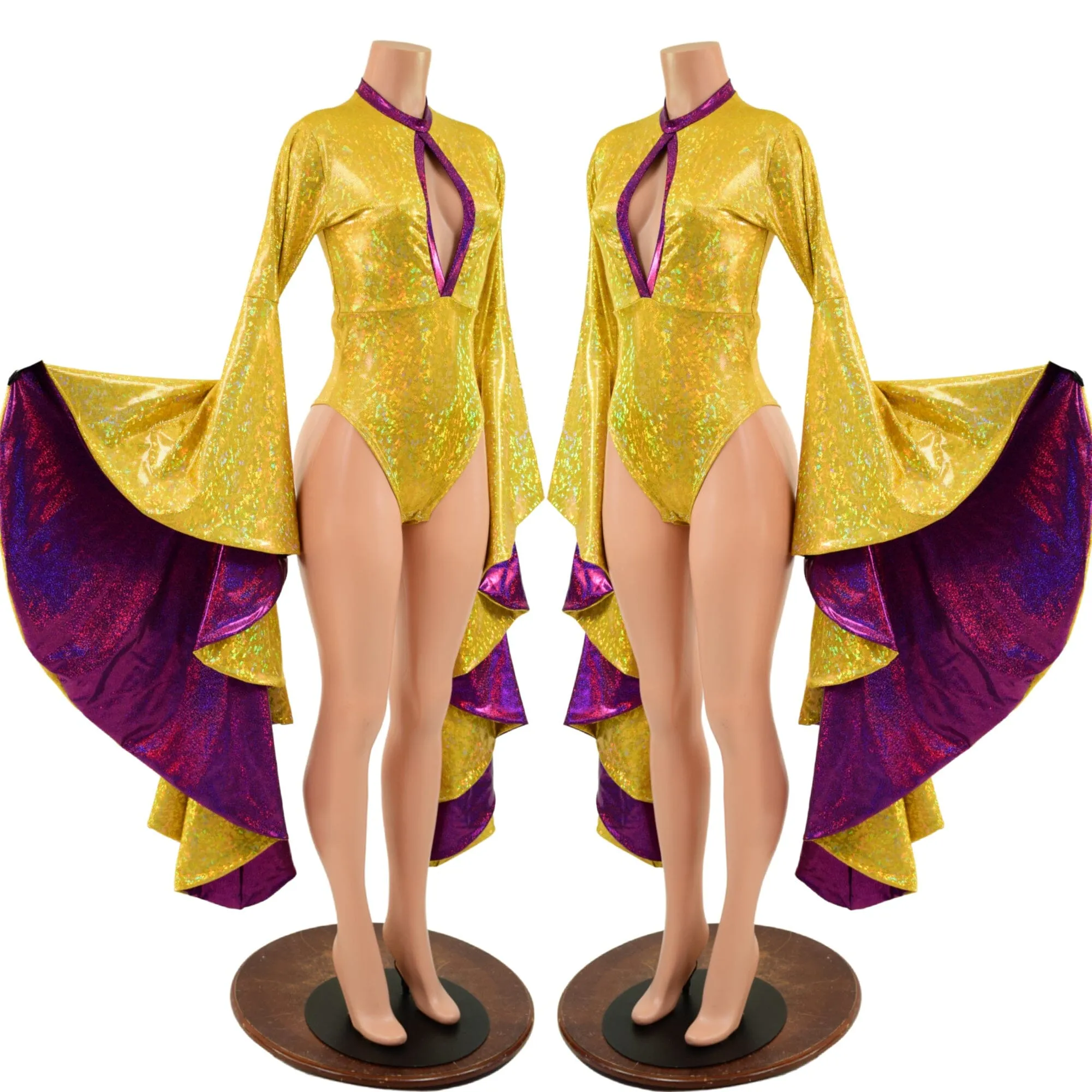 Sorceress Sleeve Romper with Keyhole Neckline