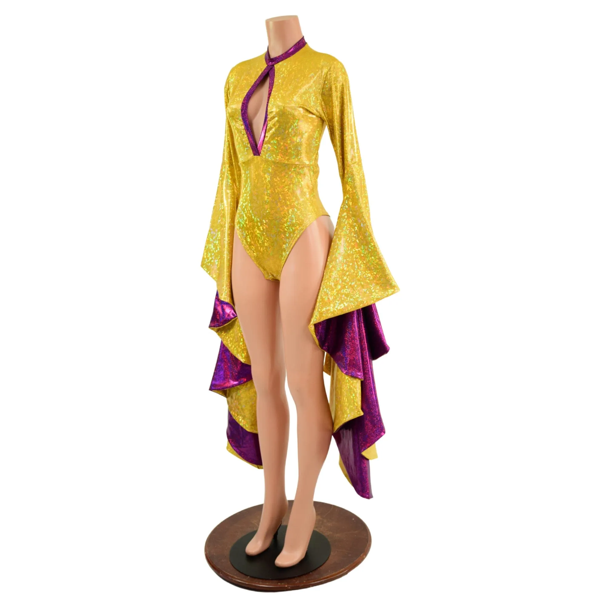 Sorceress Sleeve Romper with Keyhole Neckline