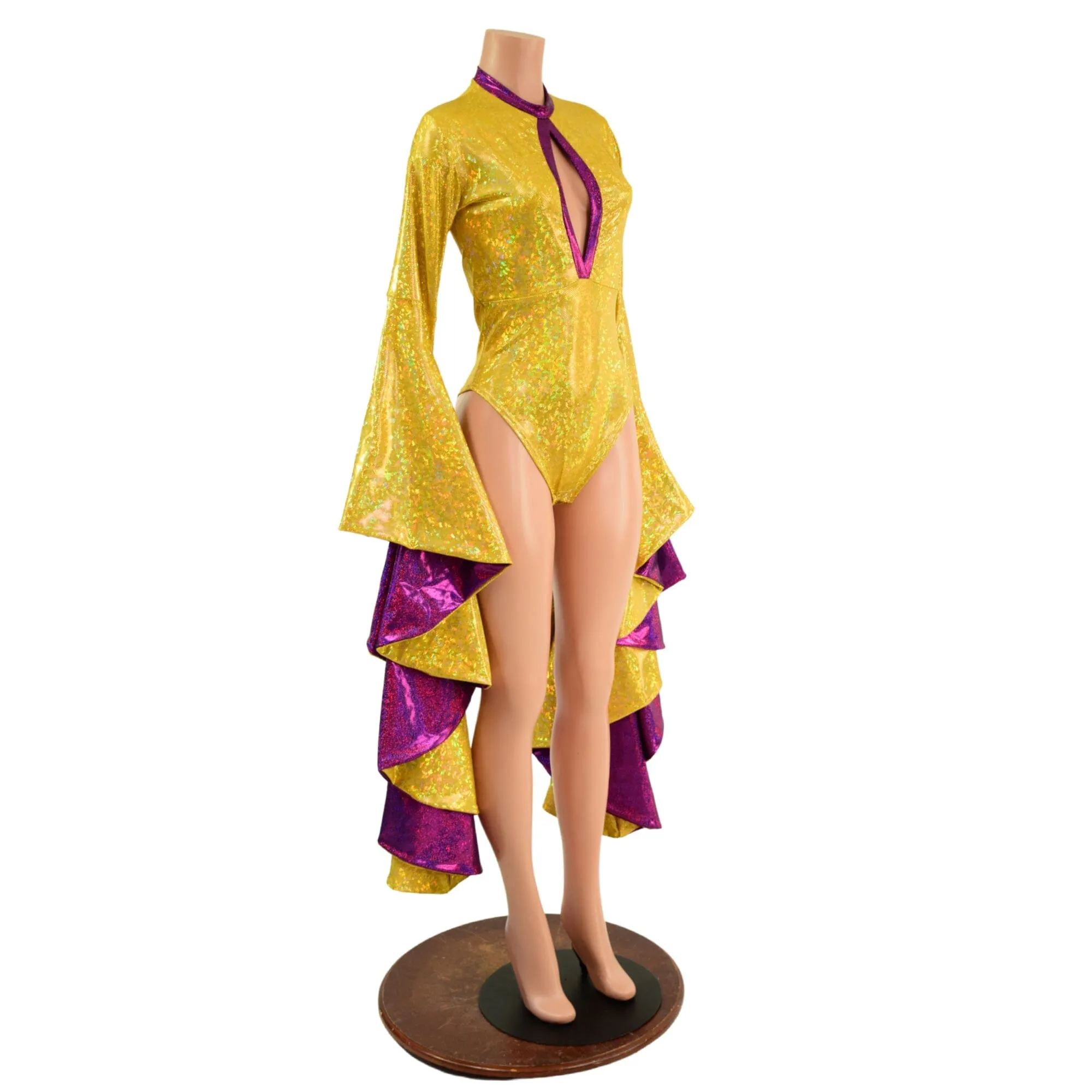 Sorceress Sleeve Romper with Keyhole Neckline