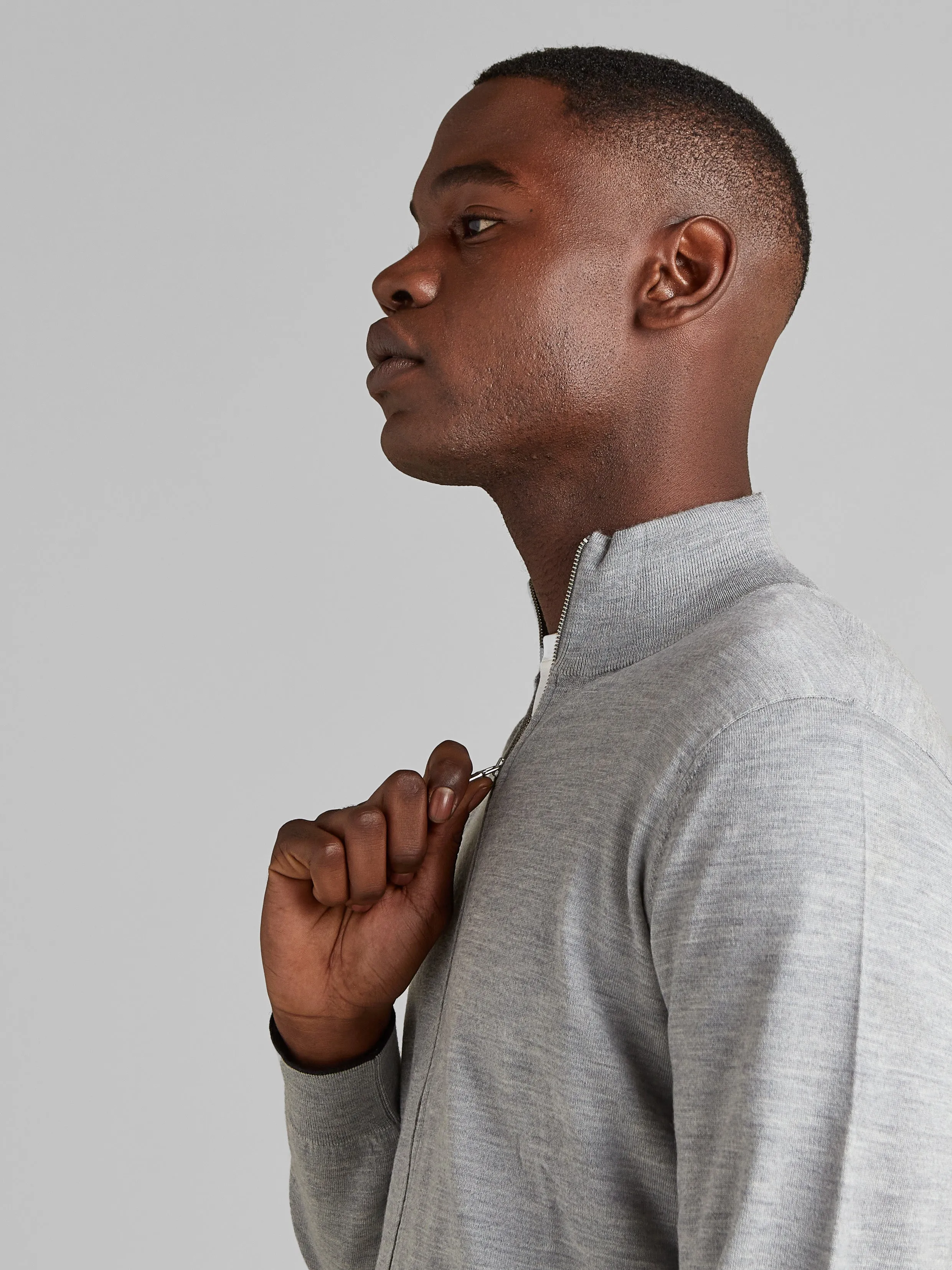 Super Fine Merino Wool Zip Thru