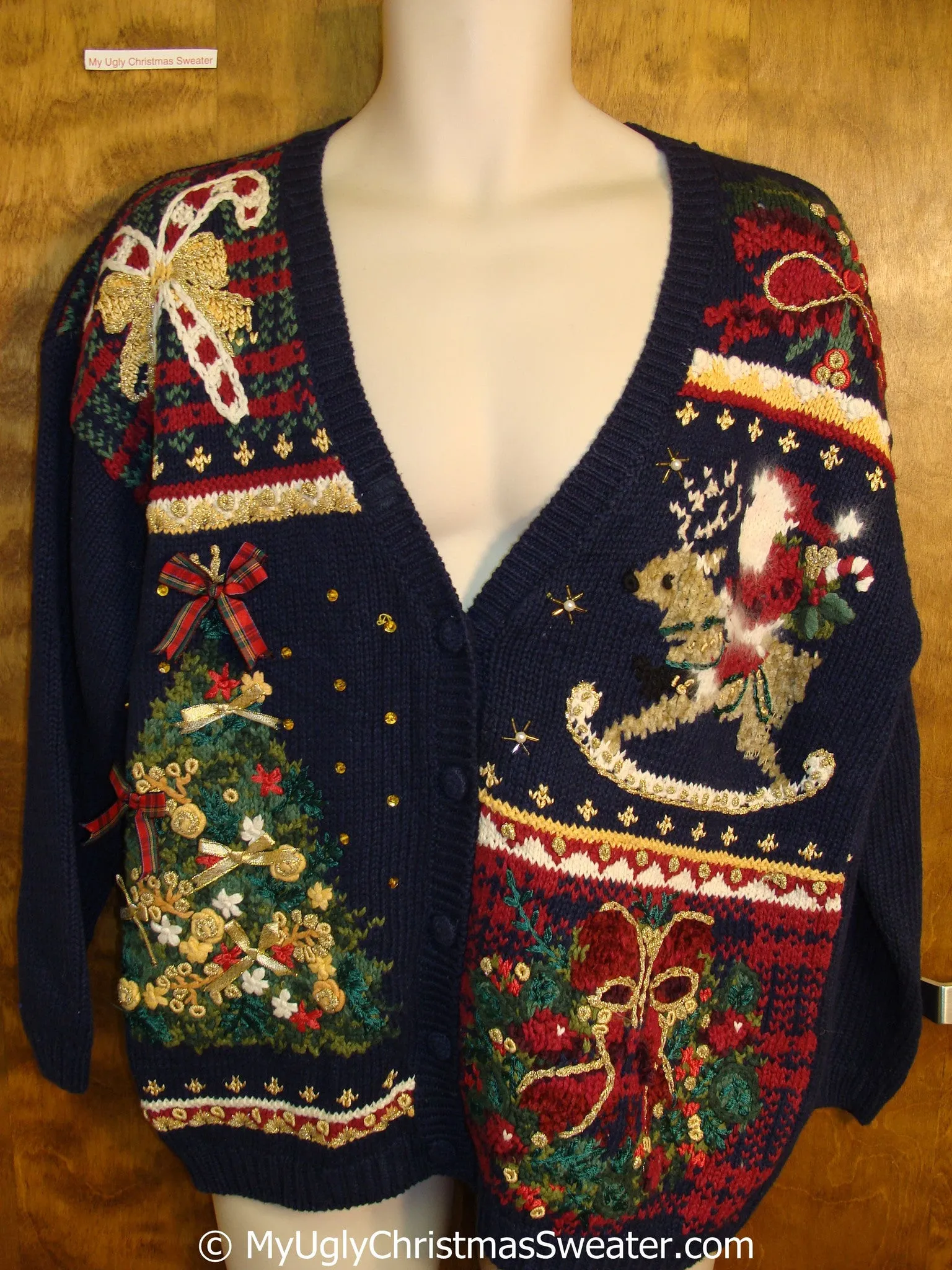 Tacky 80s Ornate Christmas Sweater