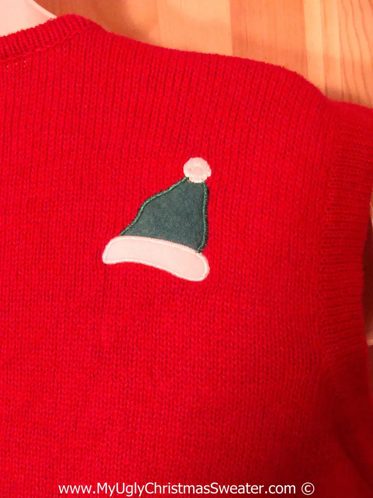 Tacky Skiing Snowmen Christmas Sweater Vest (f1307)