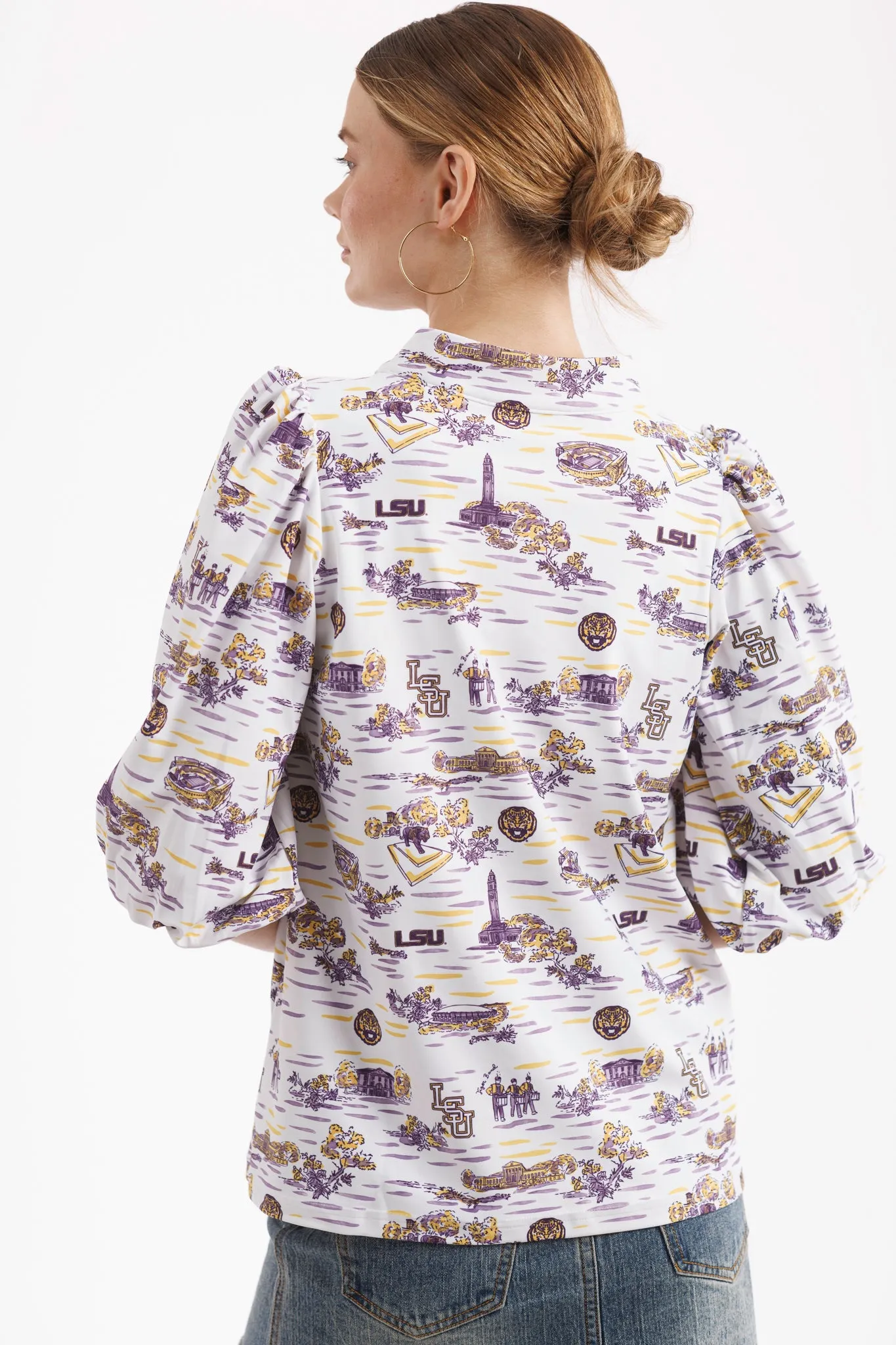 The Eliza Top - LSU Toile