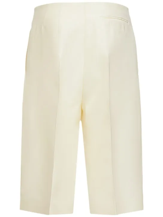 The Row   Flash wool &amp; silk twill shorts 