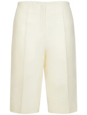 The Row   Flash wool &amp; silk twill shorts 