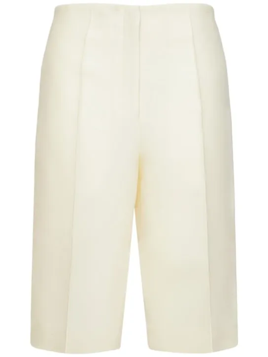 The Row   Flash wool &amp; silk twill shorts 