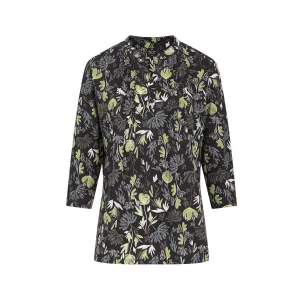 TIGI 14/16 Notch Neck Pin Tuck Detail Top