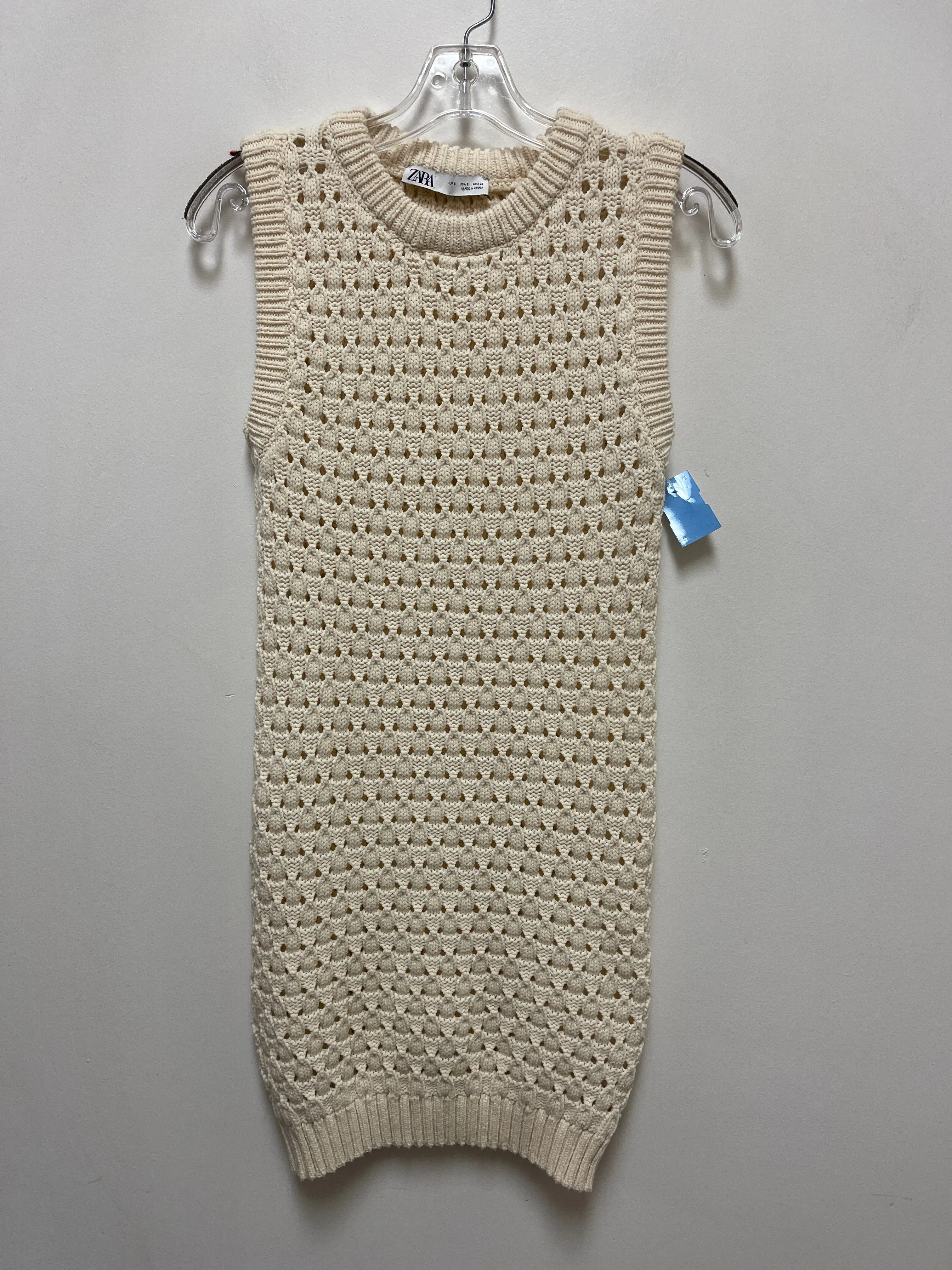 Tunic Sleeveless By Zara In Cream, Size: S