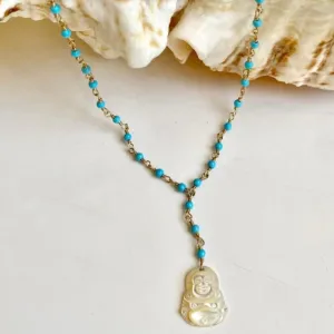 Turquoise Necklace with Buddha