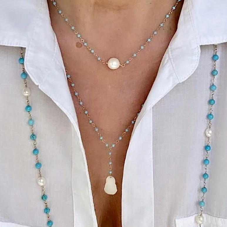 Turquoise Necklace with Buddha