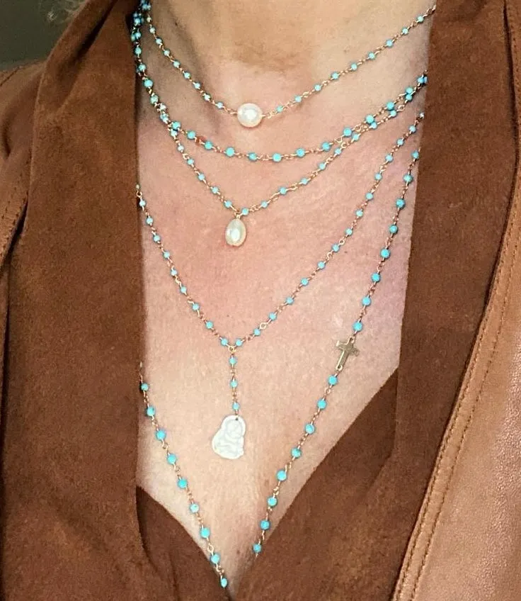 Turquoise Necklace with Buddha