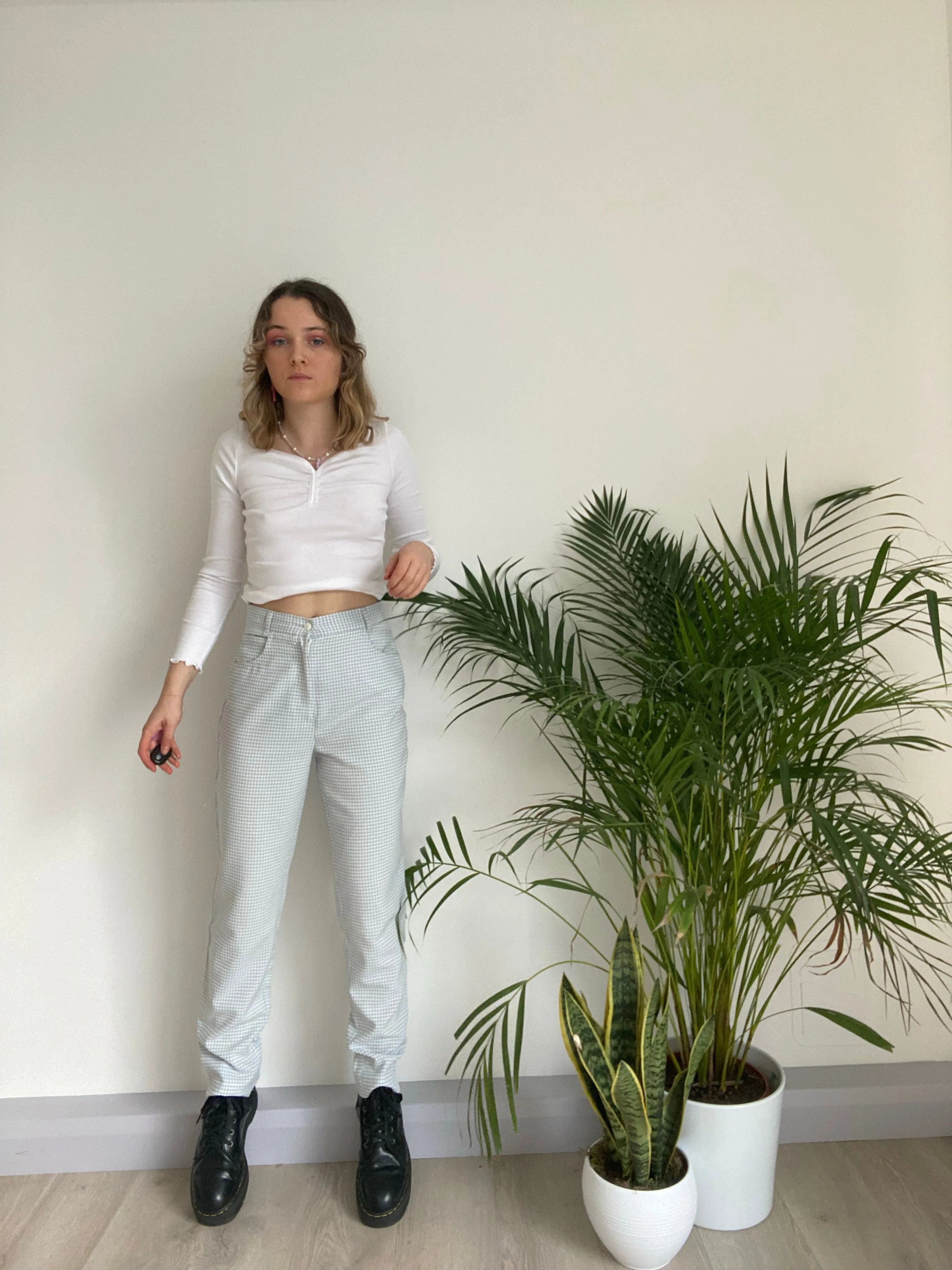 Vintage Gingham Trousers (S)