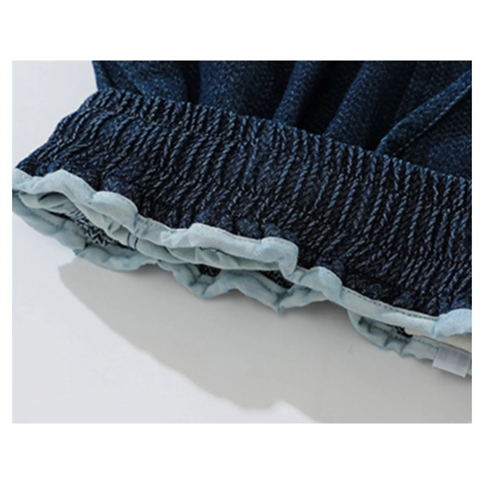 Vintage Japanese Heavy Denim Trousers Loose Straight Dark Blue