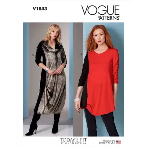 Vogue Pattern V1843 Misses' Dress and Tunic